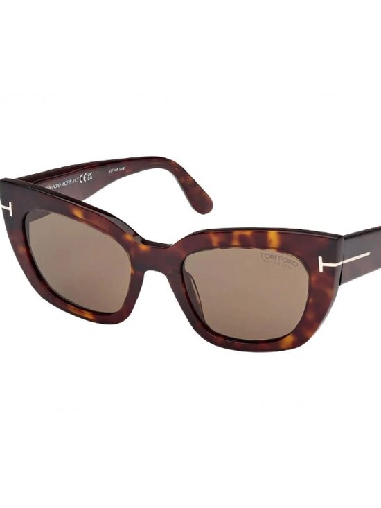 Tom Ford Athena TF1190 52H Havana Sunglasses Brown Polarized Cat Eye New main image 6